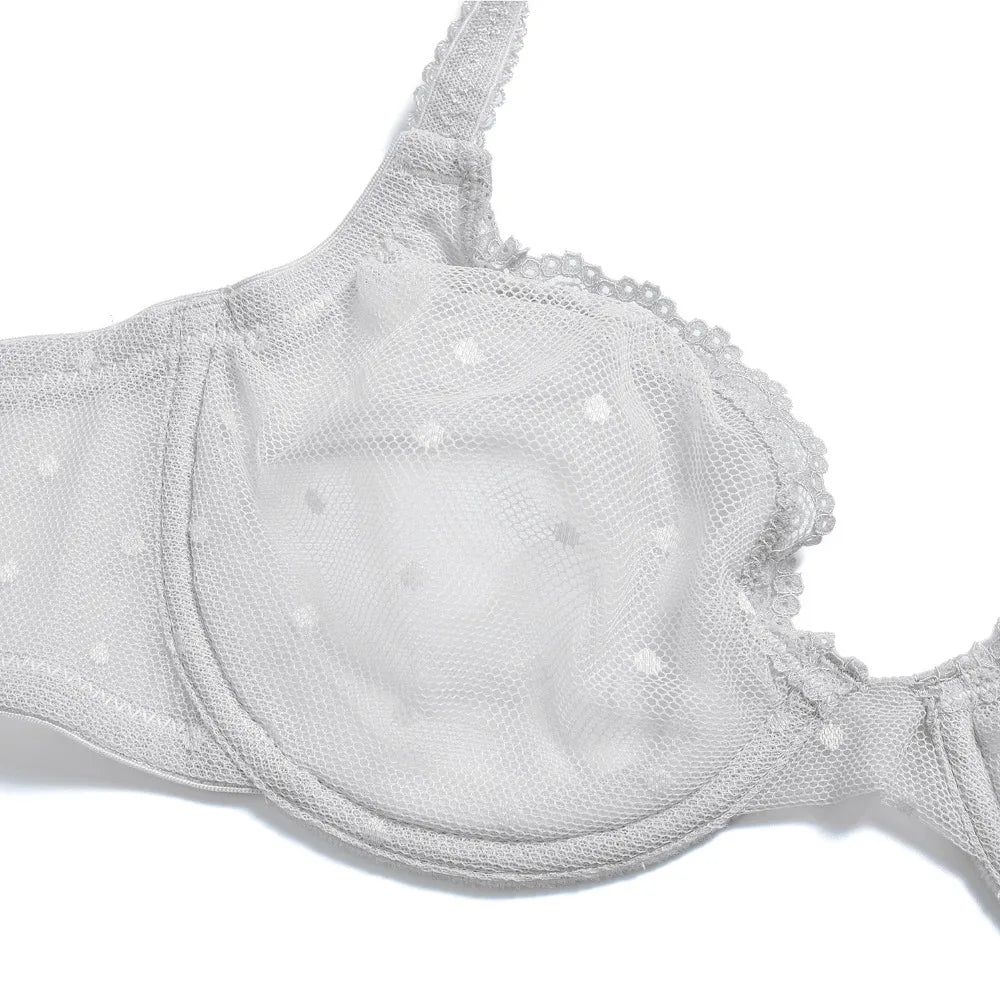 New Sexy Bras Lace Ultra Thin Underwire See Through Plus Size Transparent Bras For Women Lingerie