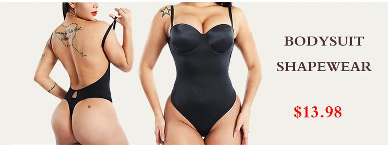GUUDIA Shapewear Ribbed Body Shaper Suits Tummy Control Open Crotch Spandex Body Shaper Elastic Stretchy Daily Shapers Essencial