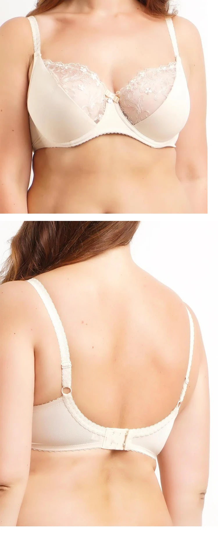 Push Up Bras for Women Sexy Elastic Comfortable Bralette Three Quarters(3/4 Cup) Lace High Quality Breathable Lingerie