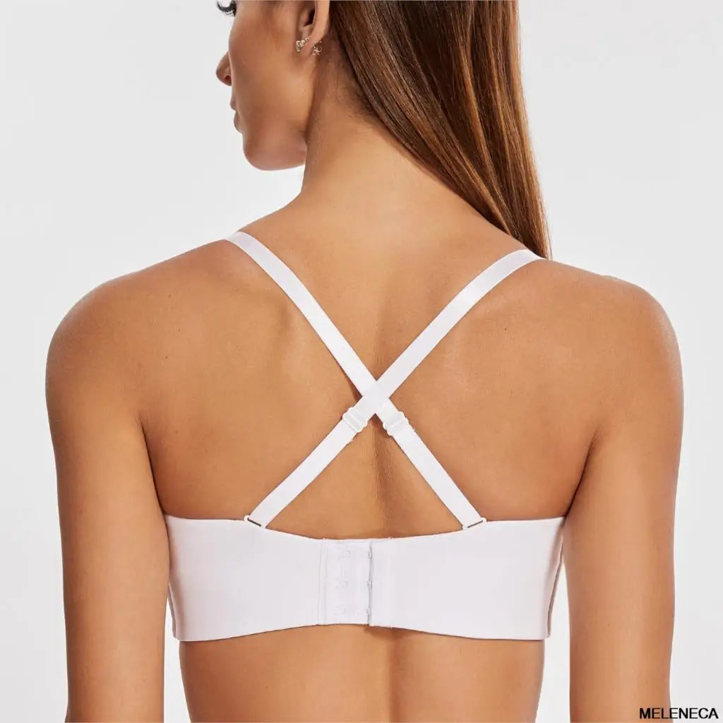 Women's Strapless Bra for Large Bust Minimizer Unlined Bandeau with Underwire