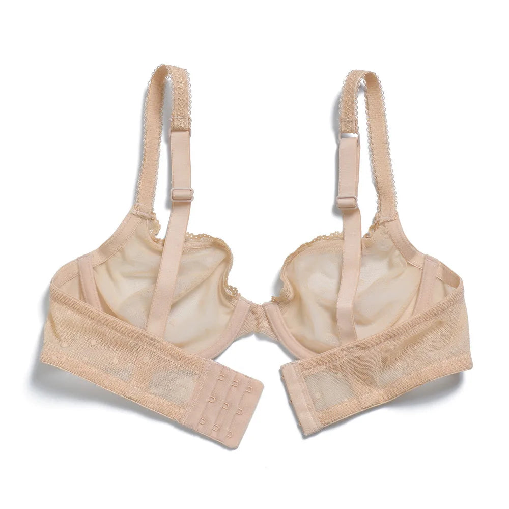 New Sexy Bras Lace Ultra Thin Underwire See Through Plus Size Transparent Bras For Women Lingerie