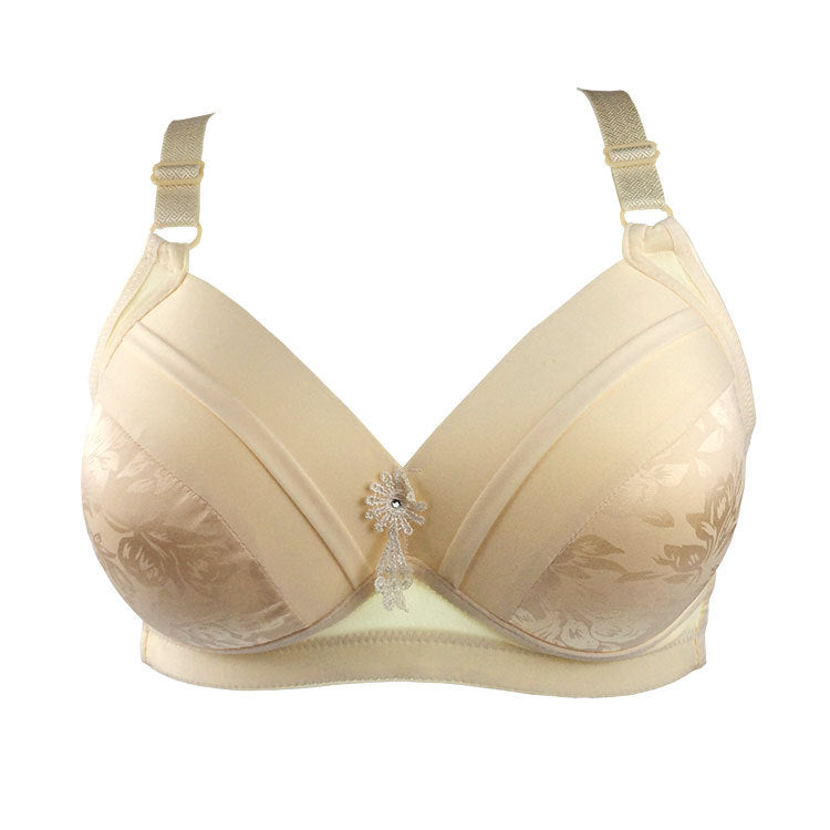 36-44 B/C Cup Bras for Big Breasted Women Fat Full Coverage Thin Wire Free Back Closure Underwear Gathered High Quality Bra