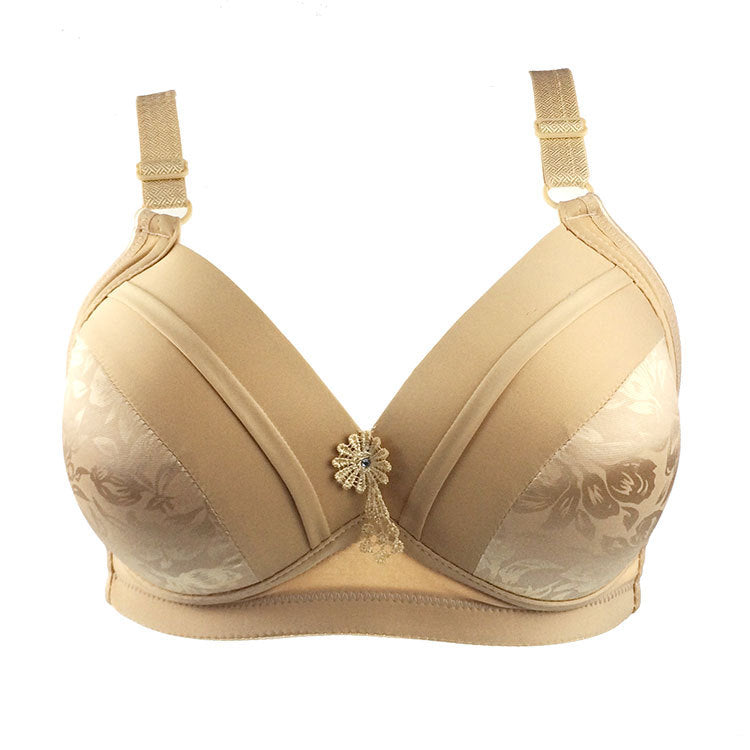 36-44 B/C Cup Bras for Big Breasted Women Fat Full Coverage Thin Wire Free Back Closure Underwear Gathered High Quality Bra