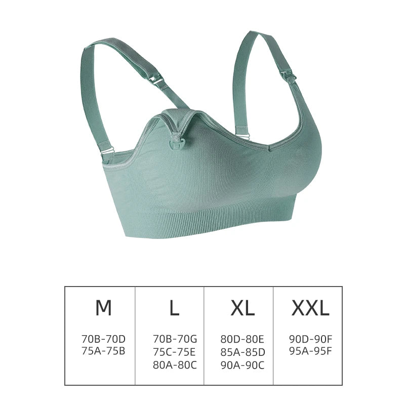Wireless Maternity Bra Pregnant Women Seamless Prevent Sagging Breastfeeding Bras Push Up Breathable Front Open Nursing Bra Hot
