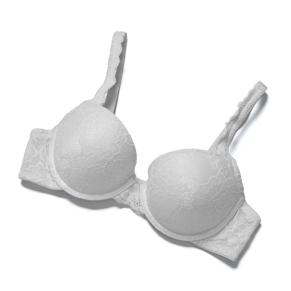 Push Up Women's Bra Sexy Everyday Floral Embroidery Underwire Lace Bralette Plus Size A B C D DD E Cups 70 75 80 85 90 95 100