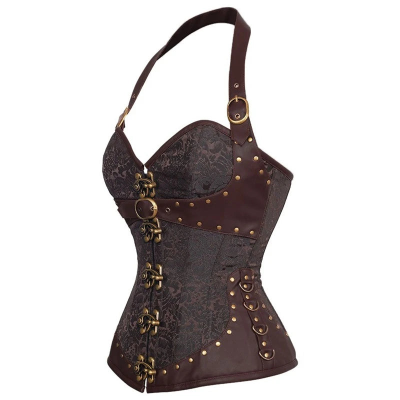 Corset Luxury Sexy Lace Up Pu Leather Gothic Corsets Lingerie Tops Shapewear and Bustiers Steampunk Corsetlet Slim Hot Sale