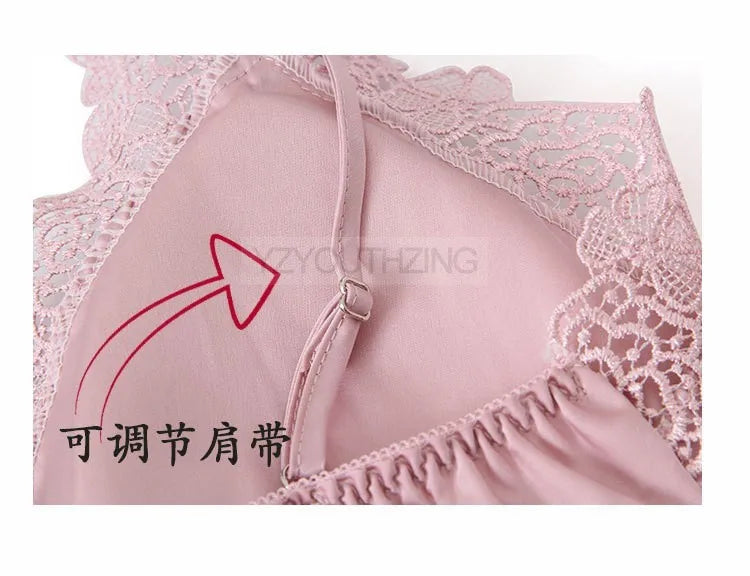 Pajama Set Women Lace Trim Satin Sleepwear Pyjamas Pour Femme Summer Nightwear With Pants Casual Home Wear Kimono Robe Gown PJS