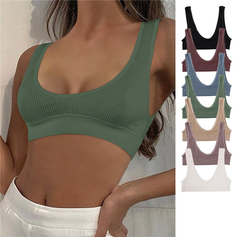 Women Seamless Bras Deep-U Shape Push Up Brassiere Sports Bralette Nowire Underwear Female Comfy Sexy Lingerie Top Intimates