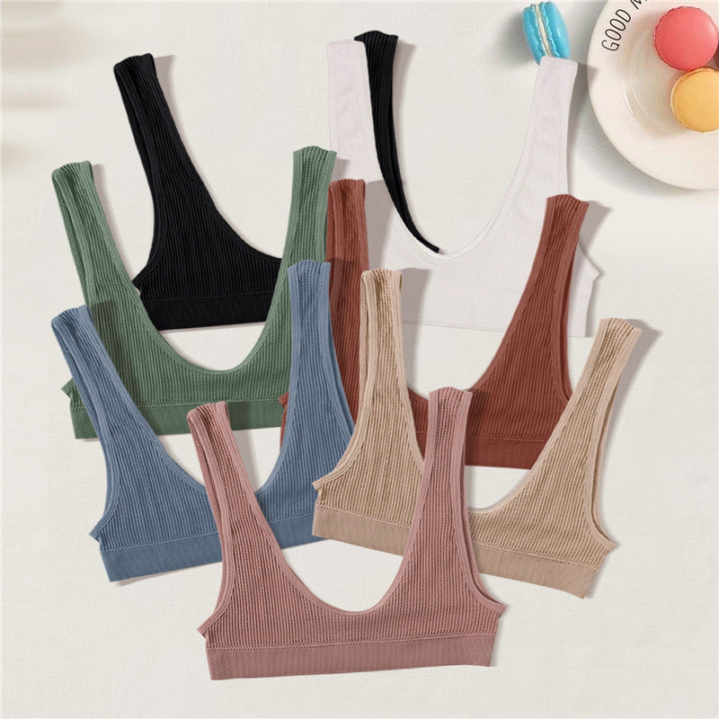 Women Seamless Bras Deep-U Shape Push Up Brassiere Sports Bralette Nowire Underwear Female Comfy Sexy Lingerie Top Intimates