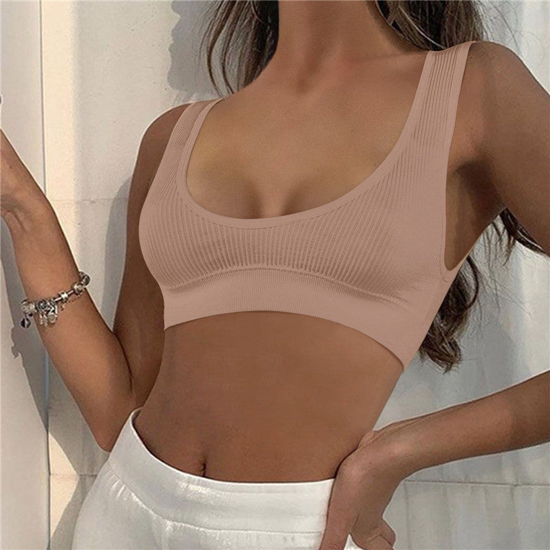 Women Seamless Bras Deep-U Shape Push Up Brassiere Sports Bralette Nowire Underwear Female Comfy Sexy Lingerie Top Intimates