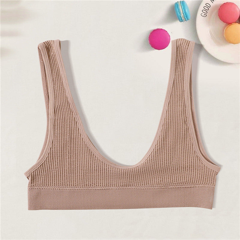 Women Seamless Bras Deep-U Shape Push Up Brassiere Sports Bralette Nowire Underwear Female Comfy Sexy Lingerie Top Intimates