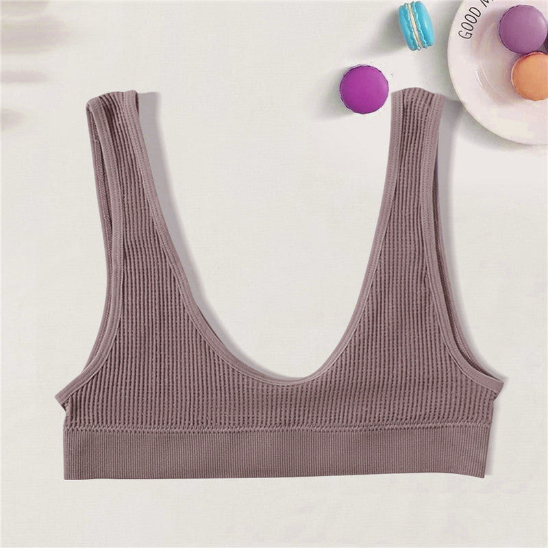 Women Seamless Bras Deep-U Shape Push Up Brassiere Sports Bralette Nowire Underwear Female Comfy Sexy Lingerie Top Intimates