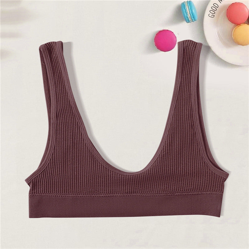 Women Seamless Bras Deep-U Shape Push Up Brassiere Sports Bralette Nowire Underwear Female Comfy Sexy Lingerie Top Intimates