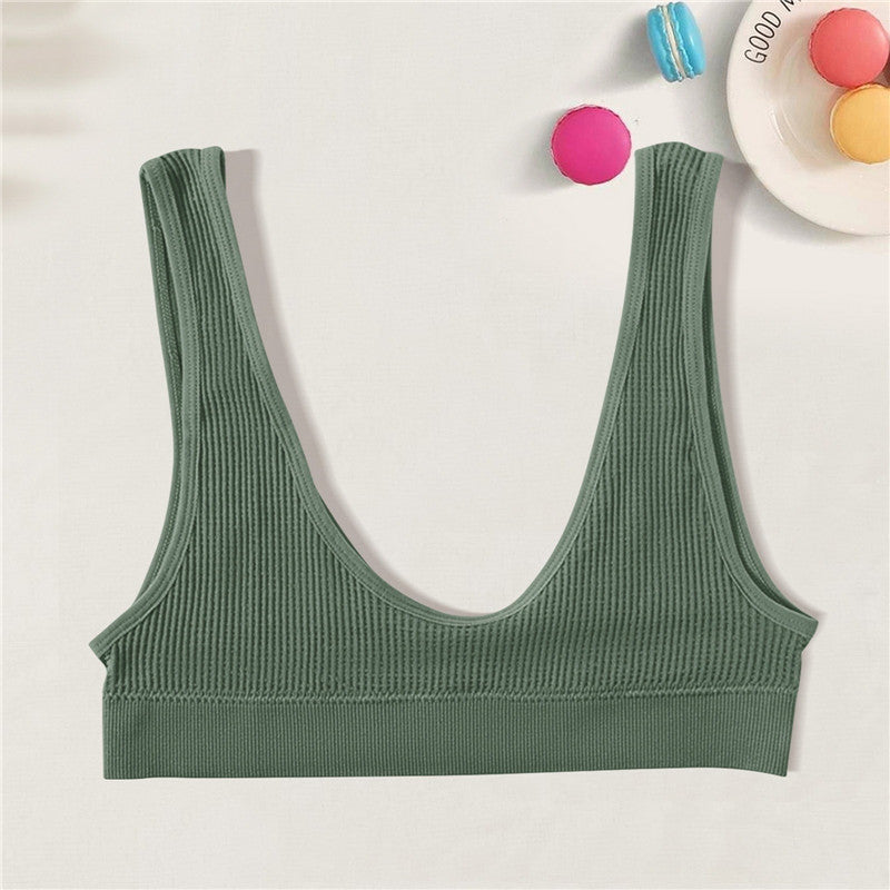 Women Seamless Bras Deep-U Shape Push Up Brassiere Sports Bralette Nowire Underwear Female Comfy Sexy Lingerie Top Intimates