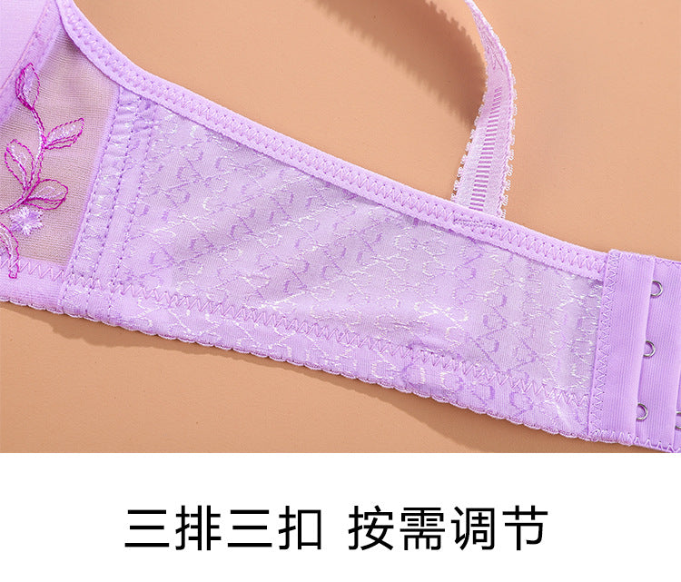 Bralette Push Up Bras for Women Underwear Vintage Floral Print Adjustable Sexy Lingerie Brasieres Para Mujer Sutian Feminino