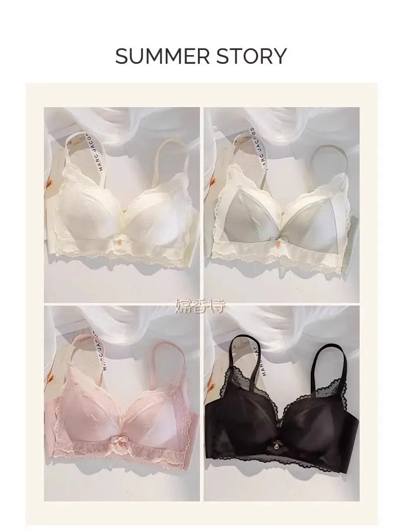 Push Up Bras for Women Small Bust Padded Wireless Anti Sagging Full Coverage Shaper Bralette Plus Size