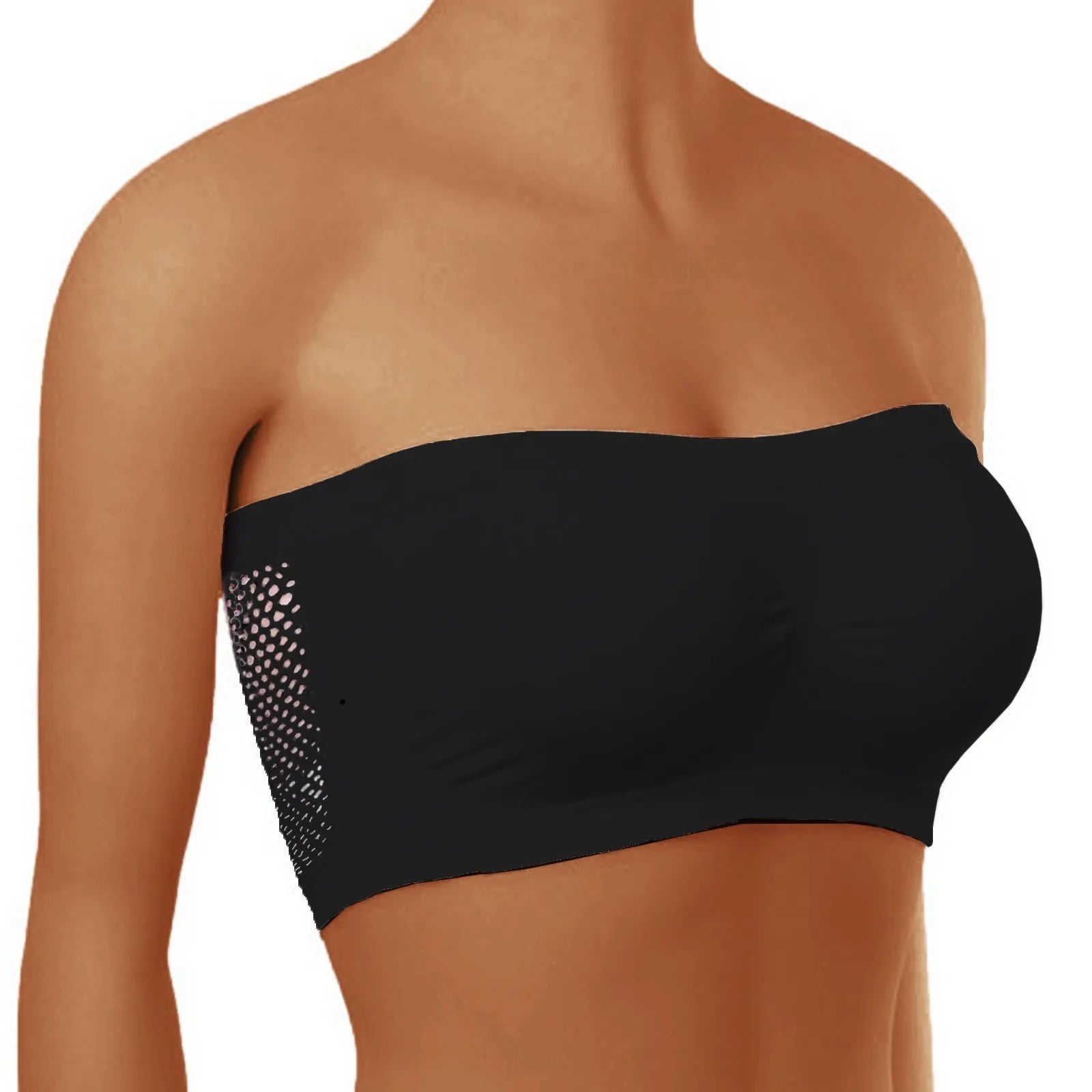 Ladies’ Stretch Strapless Bra Chest Wrap Bandeau Unlined Seamless Fashionable Breathless Soft Bra Suitable For One-Shoulder Tops
