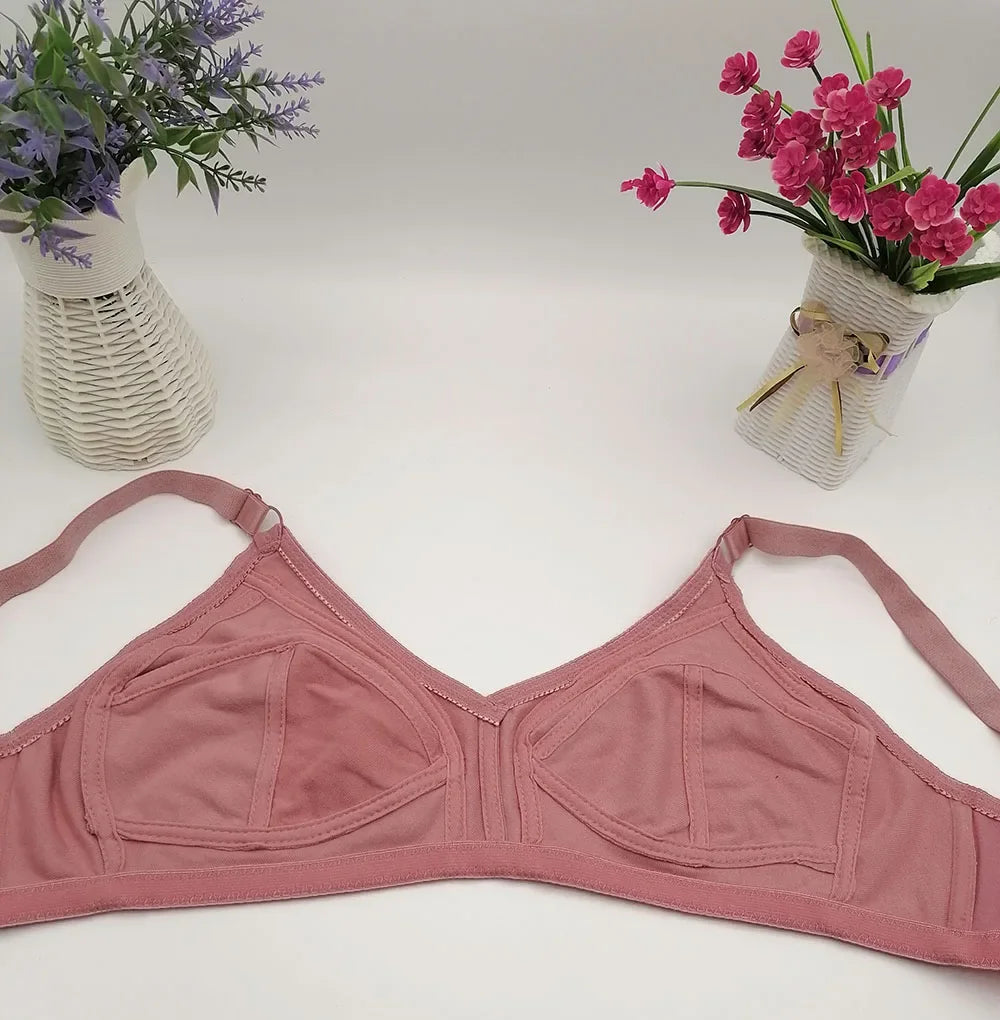 Ruralbras Minimizer Push Up Bras For Women Wireless Full Coverage Cotton Bra Seamless Top Plus Size 38 - 50 C D E F Cup BH C01