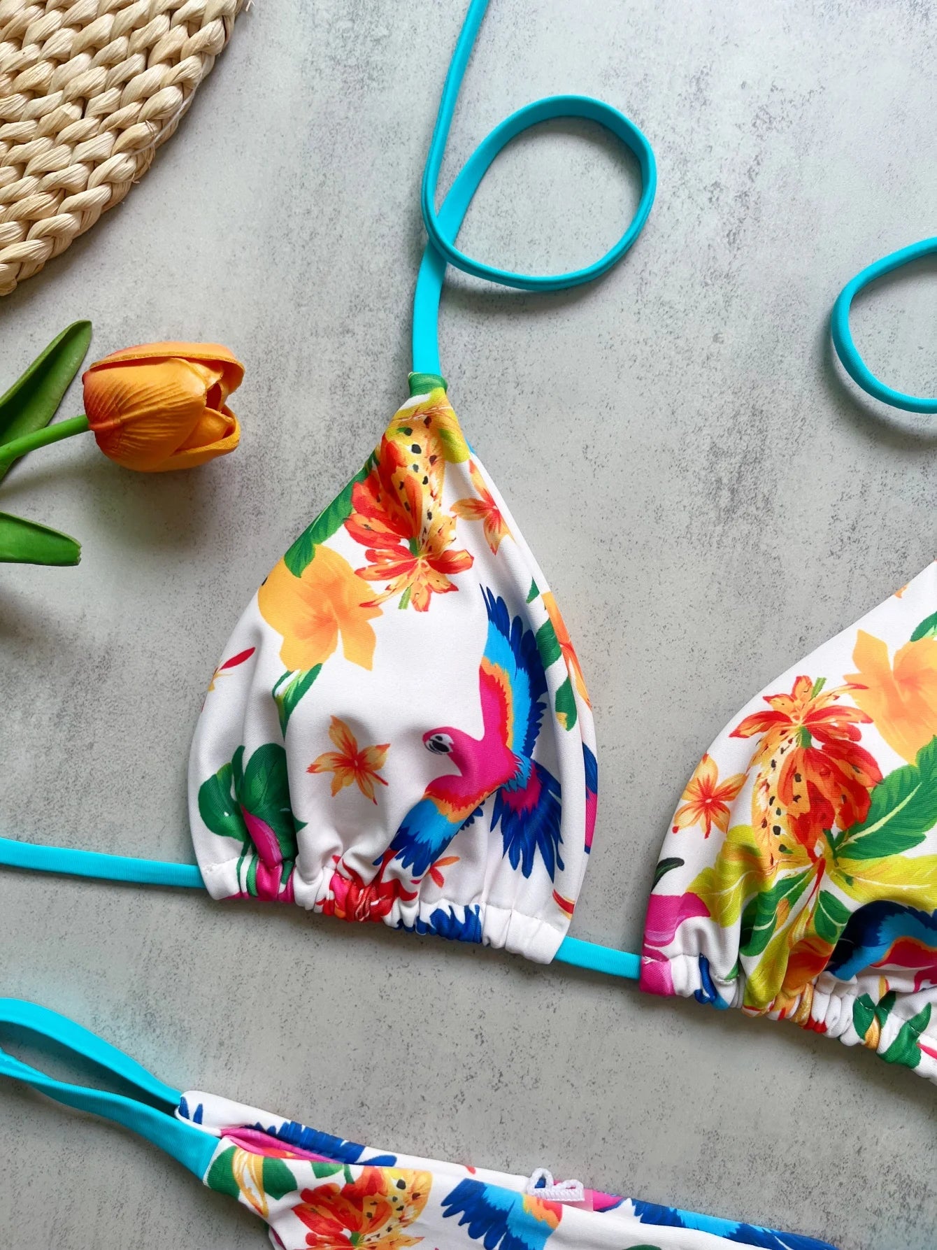 Print Sexy Bikini Sets Halter Lace-up Tops Thongs Beach Style Bathing Suit Y2k Swimsuits Women Beachwear Купальник Женский 2026