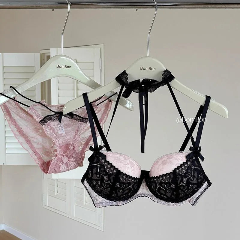 Women's Lingerie Set Lace Bra and Panty Sets 2 Piece Lace Push Up With Wireless  Babydoll Outfits