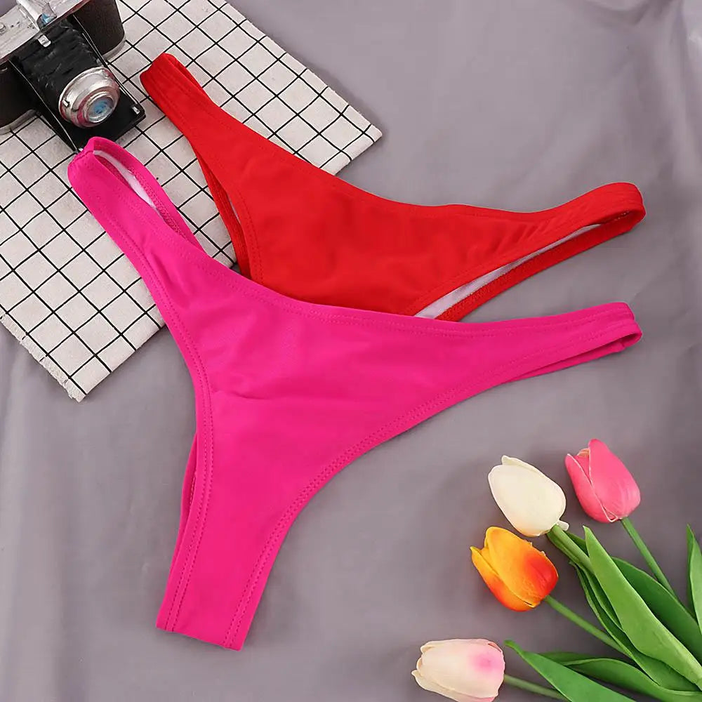 Swim Women Biquini Side Bottoms Shorts Swimsuit Briefs Swimwear Bikini