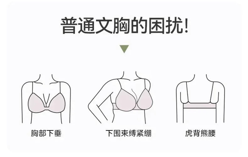 Ribbed Fashion Seamless Bra Without Underwire Skin-Friendly Comfortable Breathable Lift Small Chest Gather Soft Support Bra