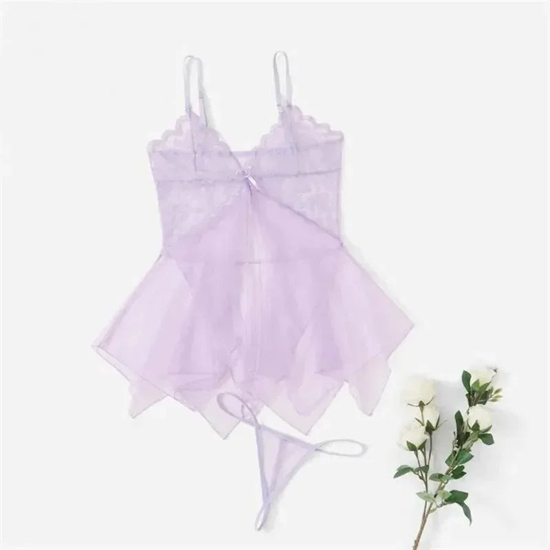 Sexy Lingerie For Fine Women Women'S Lace Fluoroscopy Beauty Tulle Elegant  Reverie Sexy Lingerie Fantasy Tulle Intimate Set