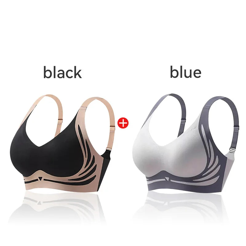 Push-Up Bras For Women Anti-sagging Lift-Up Bra Non-wired Brassiere Seamless Lift-up Yoga Fitness Sleep Vest Sports Brassiere