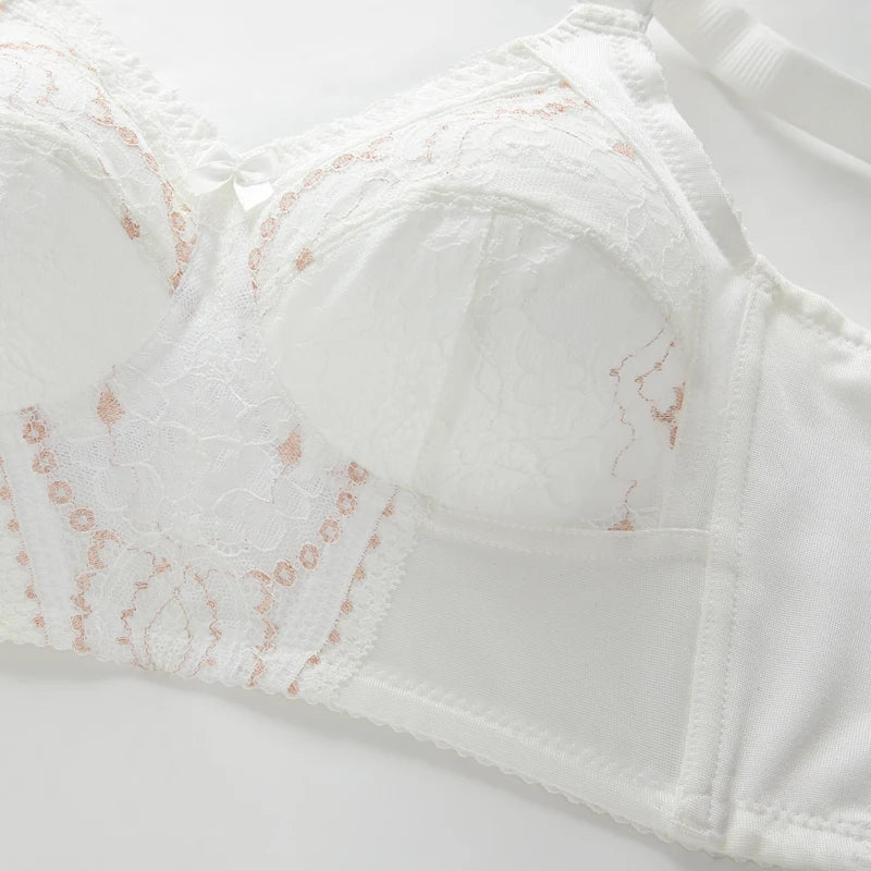 Wire Free Women's Full Coverage Non-Foam Lace Bra 34 36 38 40 42 B C D E F