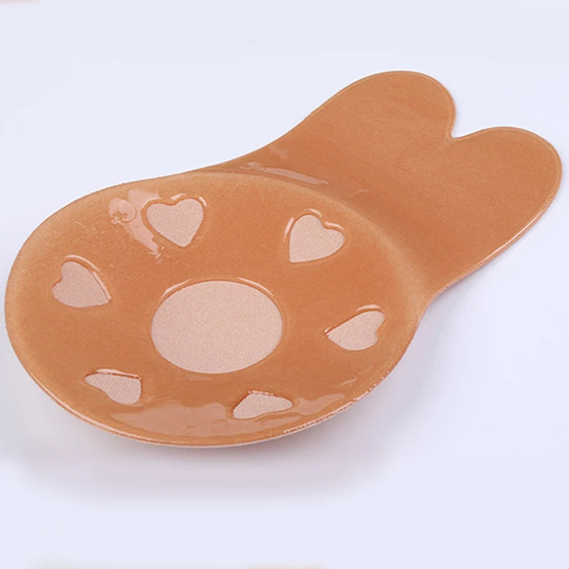 Sexy Push Up Bras Reusable Sticky Breast Lift Up Nipple Cover Rabbit Bra Pad For Women Adhesive Silicone Strapless Invisible Bra