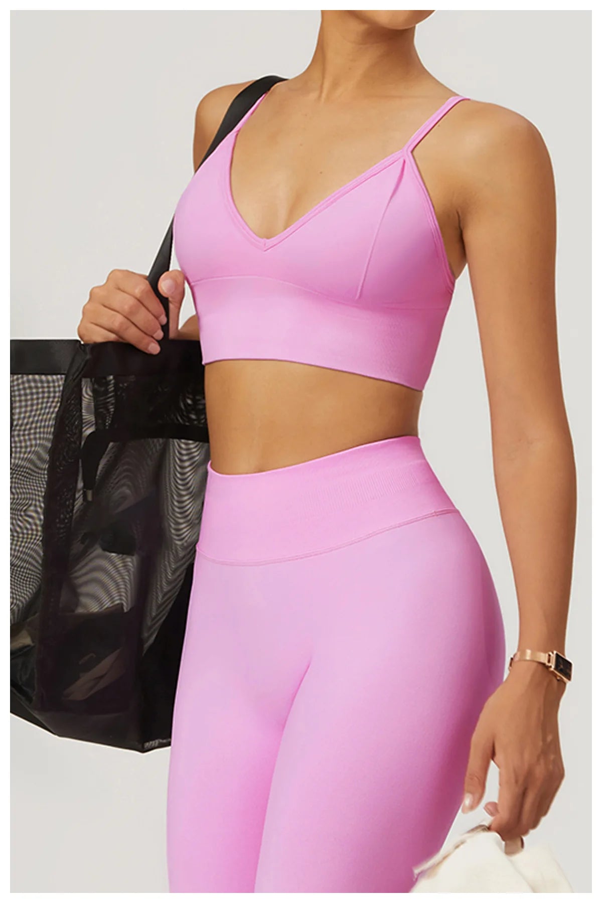 HBC Seamless Sports Bras for Women Fitness Yoga Bras With Removable Pads Adjustable Straps Gym Vest Top Bra Running Crop Top