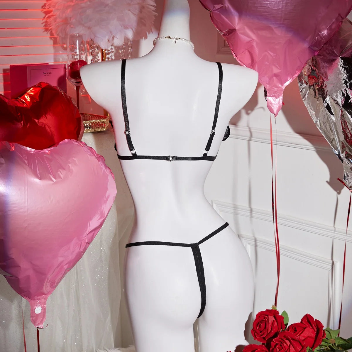Sexy Adult Lingerie Sets Lace Embroidery Open Bra Suit Erotic Hot Crotchless Thong 2PCS Set Female Camisole Ultra Thin Underwear