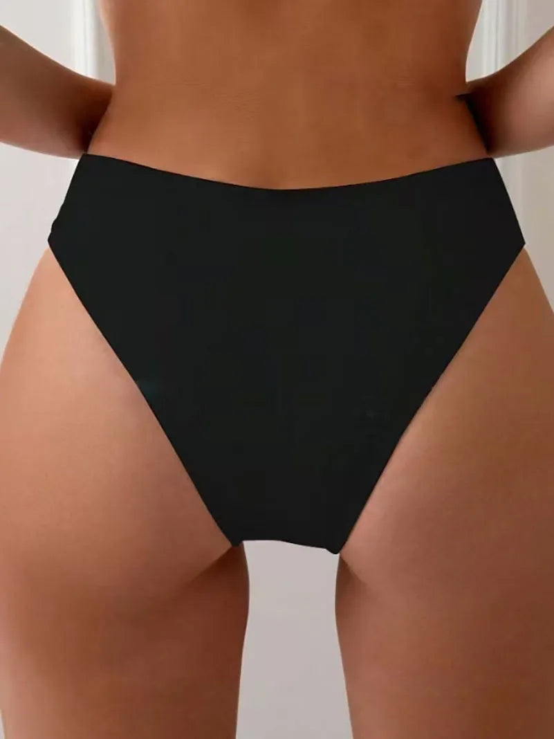 Sexy Side Strappy Bikini Bottom Hollow Out High Cut Swim Trunks Beachwear