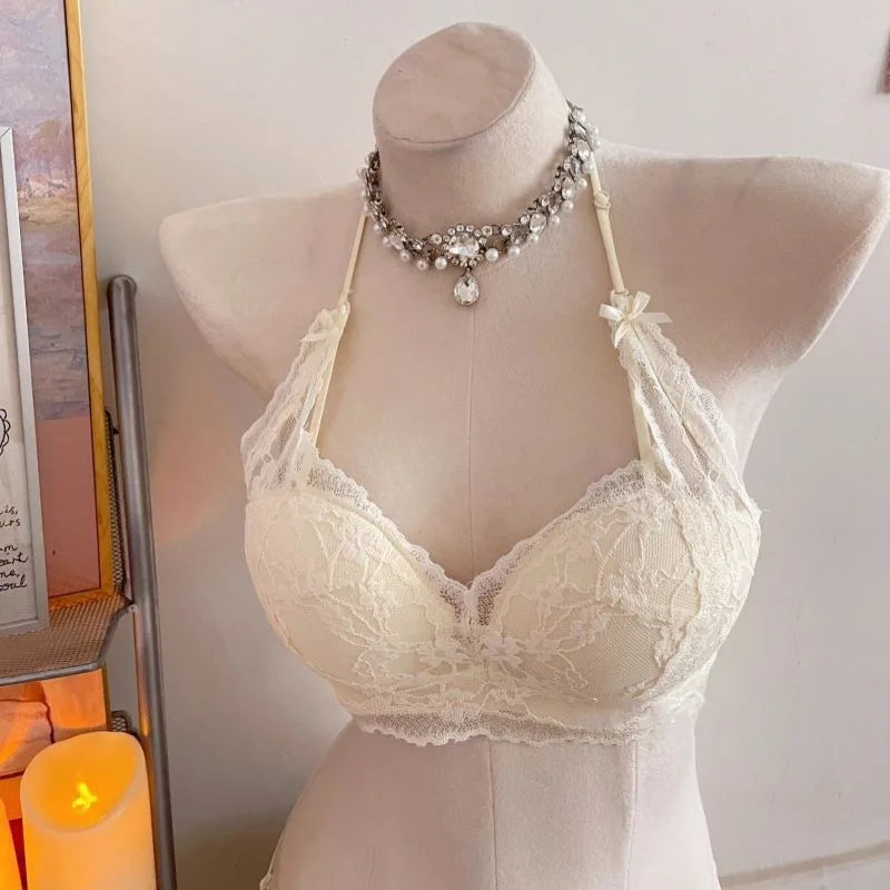 Neck-baring and Shoulder-revealing Lingerie with A Gathered, Sexy Lace Upper That Supports The Bra.