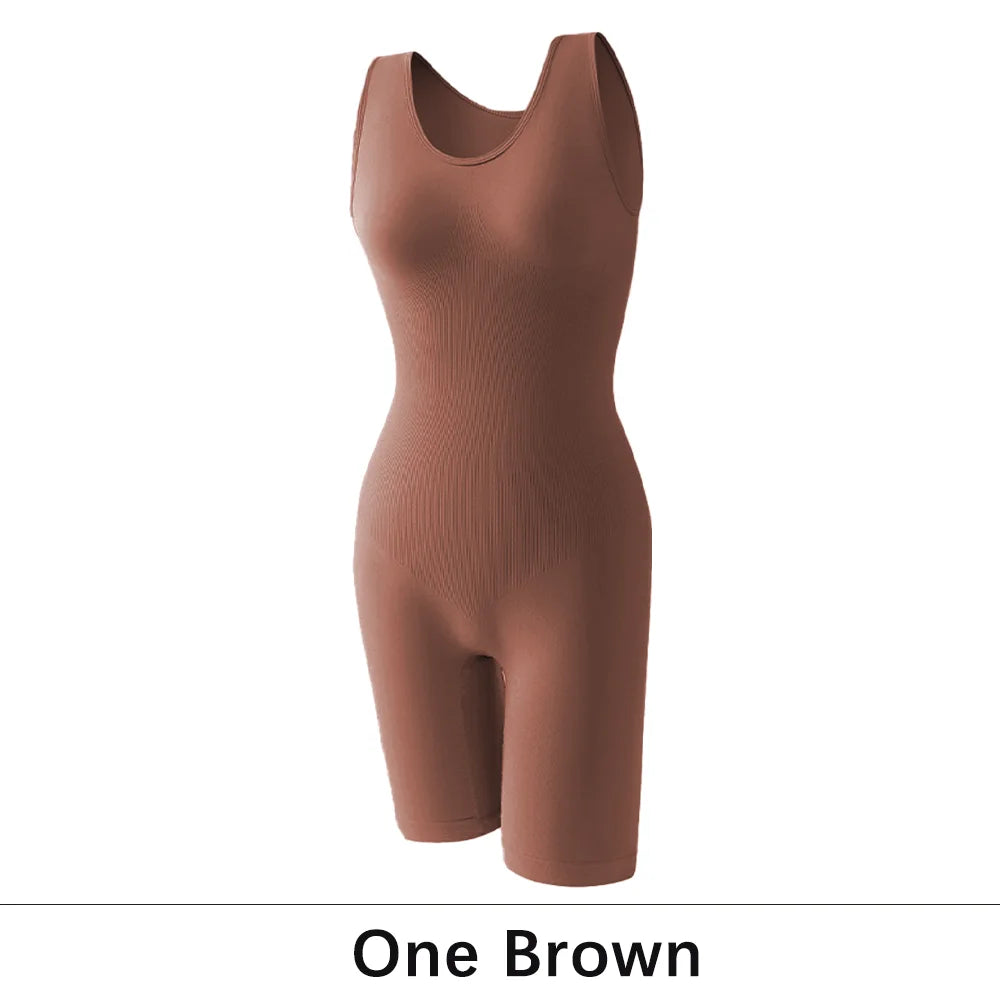 1Peice Shaping Shapewear Bodysuit Tight Body Shaper Black Top