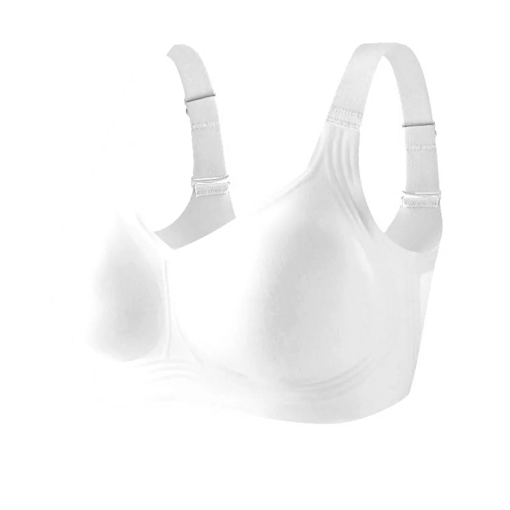 Breathable Adjustable Wireless Bra Tank Top Style Push-Up Seamless Bra Anti-Sagging Plus Size Deep V Bra Women