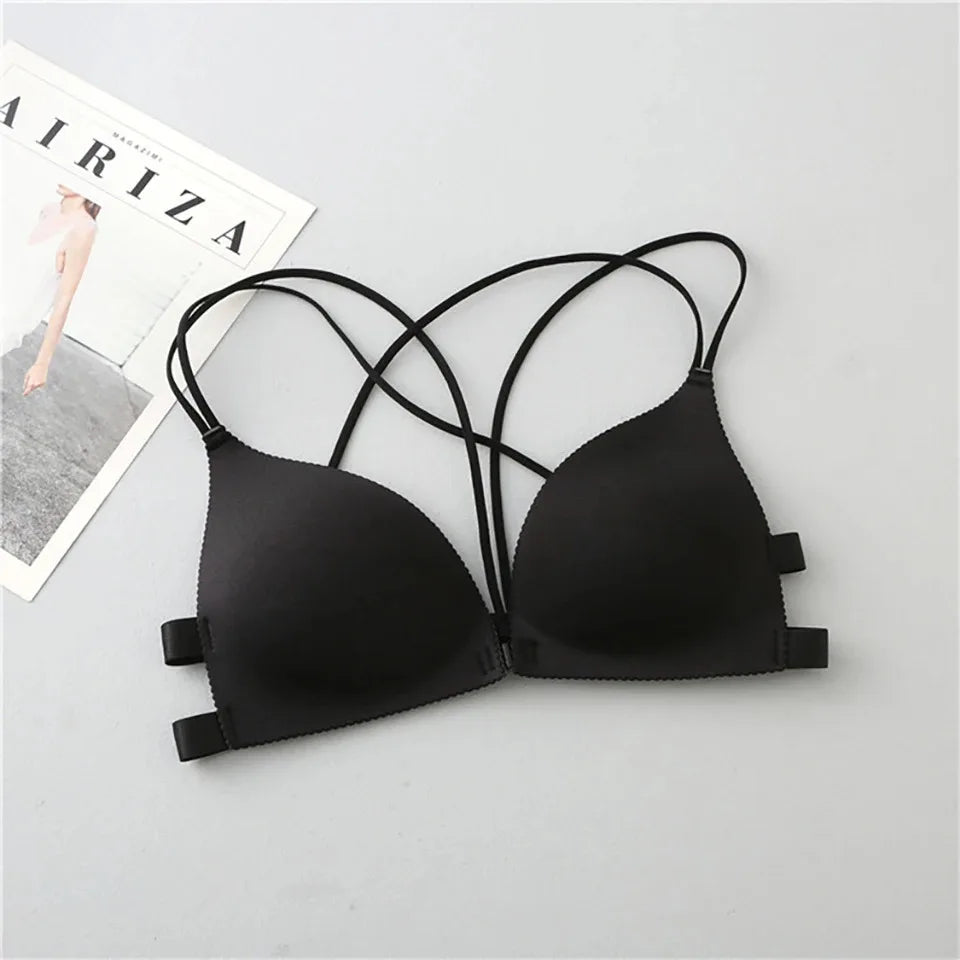 Women Bras Front Buckle Wireless Bralette Sexy Lingerie Comfort Push Up Bras Female Daily Brassiere Underwear