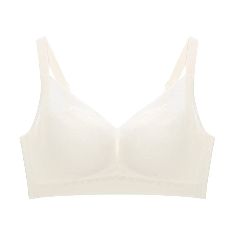 SuyaDream,Women Silk Bras, 100%Silk Lining, Wire Free, Lace Padded Bra, 2024 New Intimates, Black, Beige