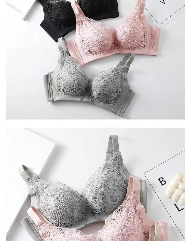 Women's Push-up bra  sexy little lace bra  soft seamless cotton  comfortable gathering Lingerie