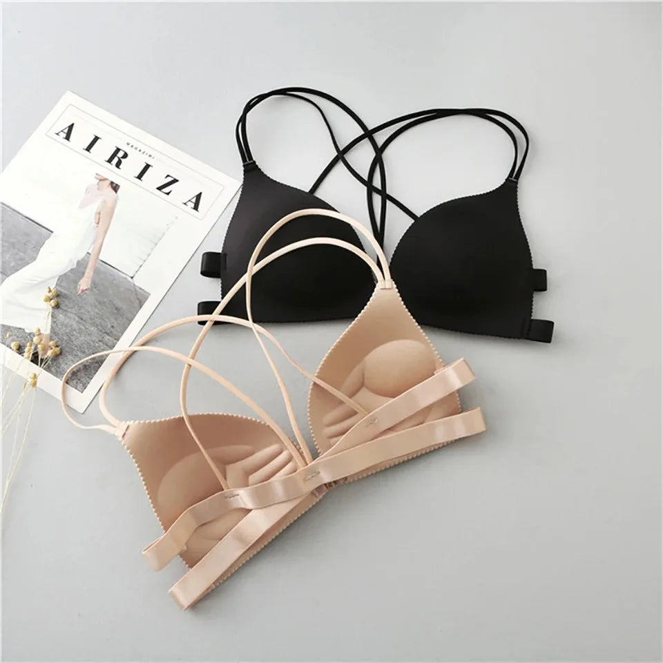 Women Bras Front Buckle Wireless Bralette Sexy Lingerie Comfort Push Up Bras Female Daily Brassiere Underwear