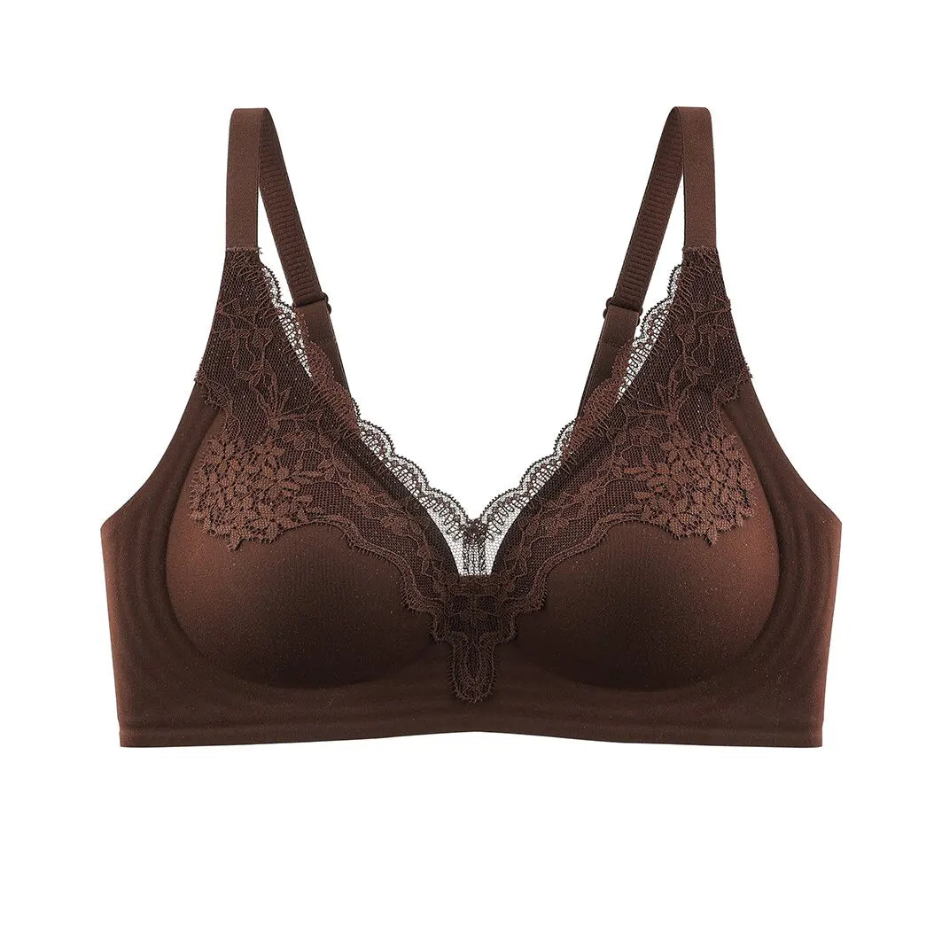 Women Deep V Lace Invisible Bra Skin Coverage Small Bust Shaping Non Empty Cup Adjustable Double Breasted  YEMOMO S-XL Hot Trend