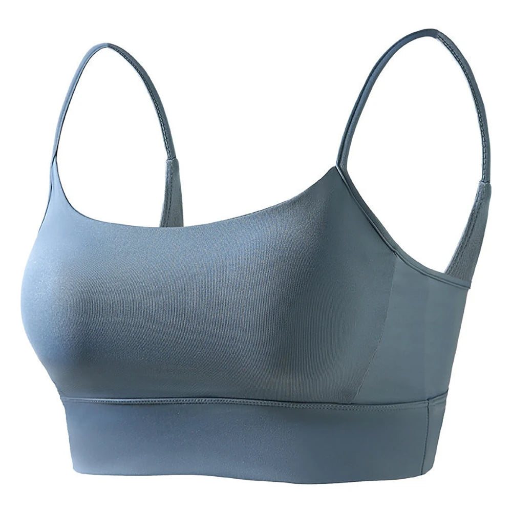 Low Back Sports Bra For Women Low Impact Padded Workouts No Underwire Bralette Beauty Back Yoga Spaghetti Straps Vest Tops