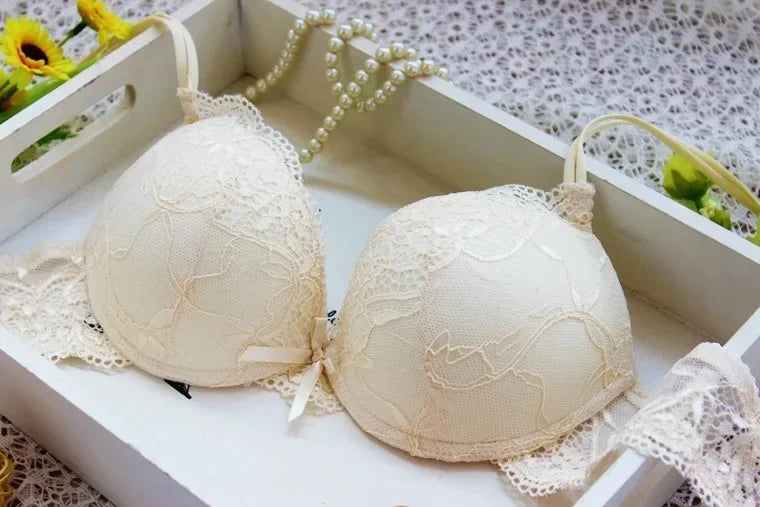Girls Bra Sets for Women Push Up Bras Underwire Brassiere A B Cup Underwear Lingerie Three Quarters(3/4 Cup) Sexy Bralette Cheap