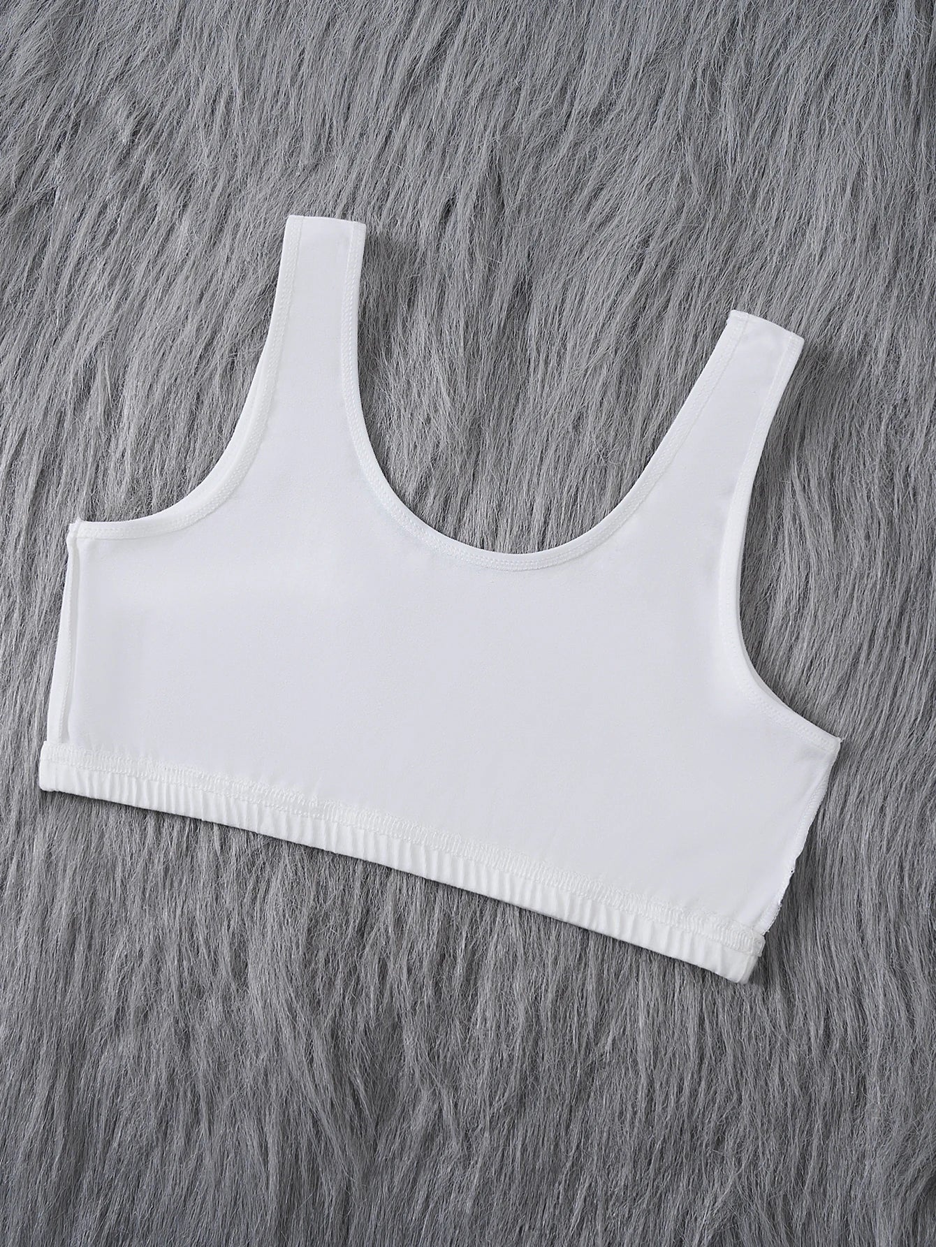 5 pcs girls' bras, multi-color elastic sports bra training bras, no padding, no underwire underwear, comfortable studen