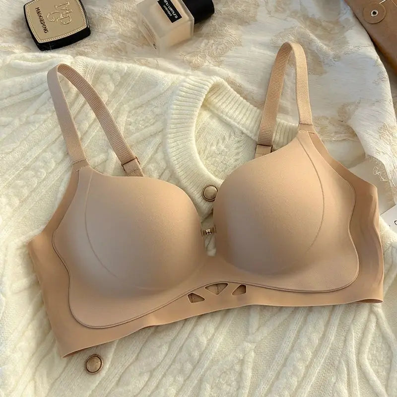 Push Up Bras for Small Chest  Invisible Skin Tone Plunge Bra with Lift No Show Coverage Comfortable Minimizer Strapless Adhesive
