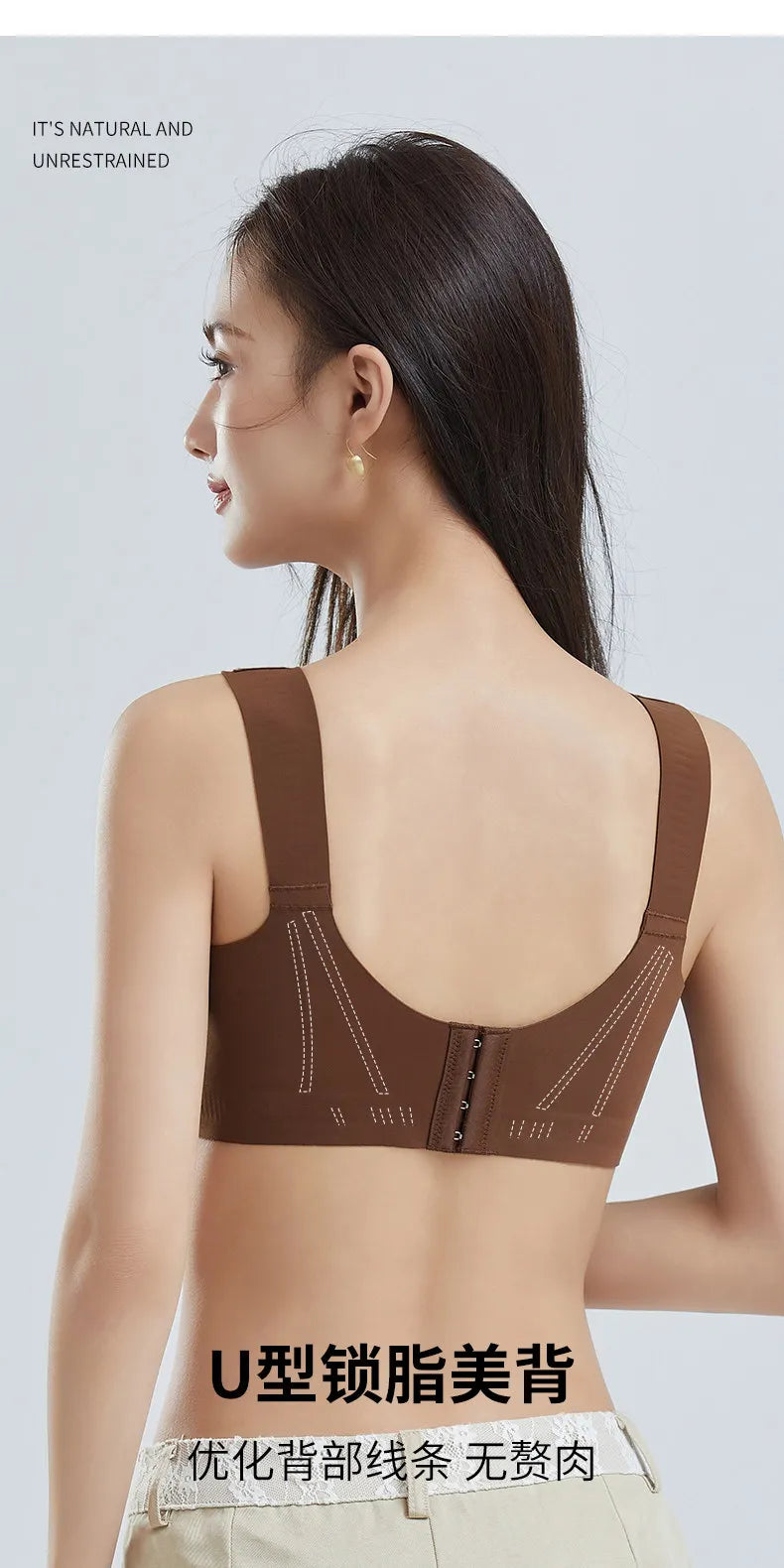 Demand Women's Full Coverage Minimizer Bras Lift Breast Retracting Anti Sagging Seamless No Mark M -3XL for Daily Wear Sleeping