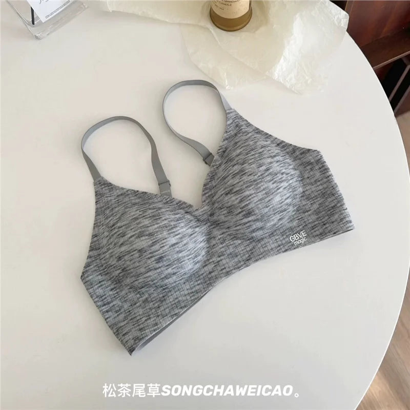 Super Push Up Bra Small Chest to C Cup Seamless Wireless Soft Support Anti-Sagging Youth Comfort Enhancer Lingerie Daily Wear
