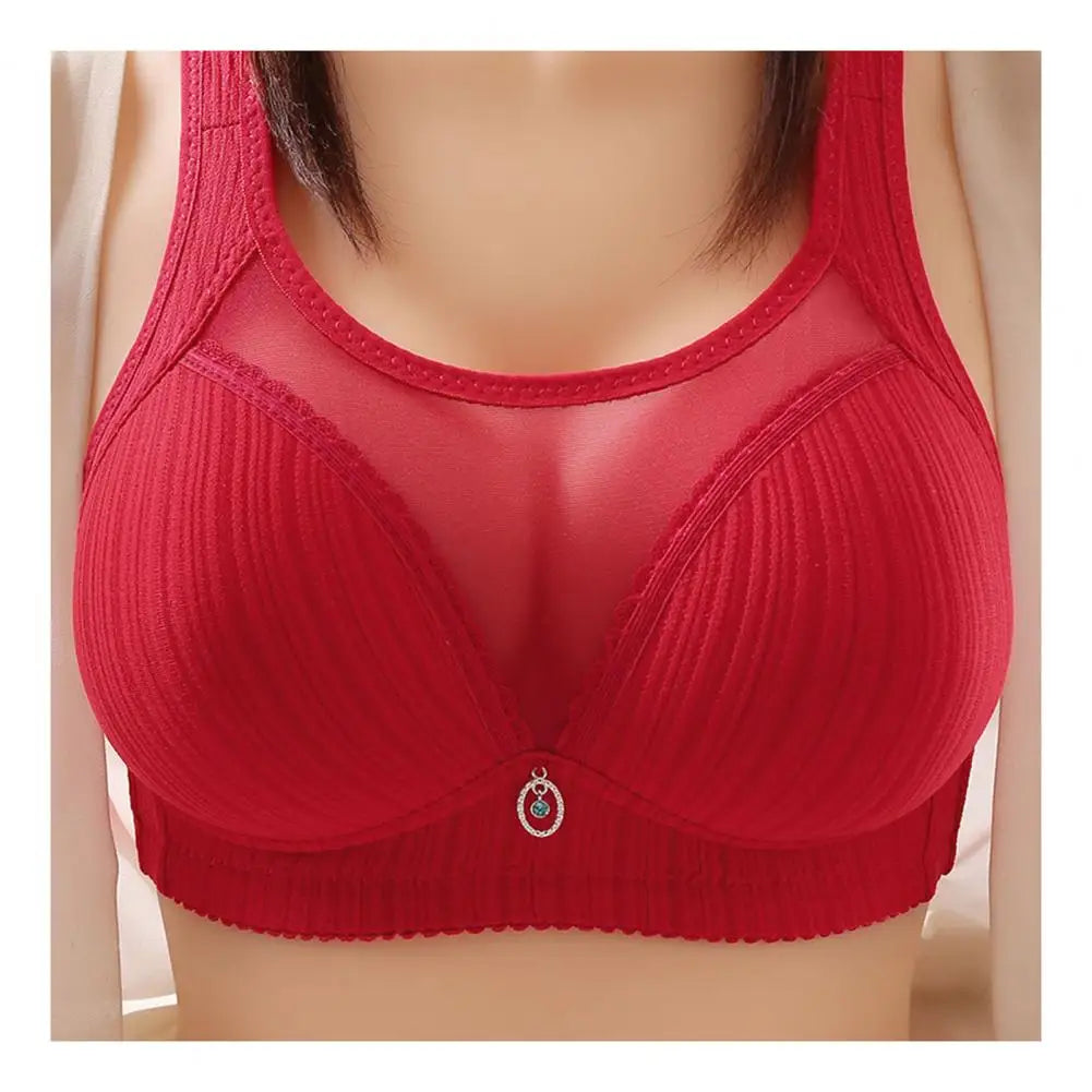 Women Seamless Wireless Bra Solid Color Bra with Chest Pad Traceless Breathable Wide Shoulder Strap Push-up Bra Sexy Ladies Bras