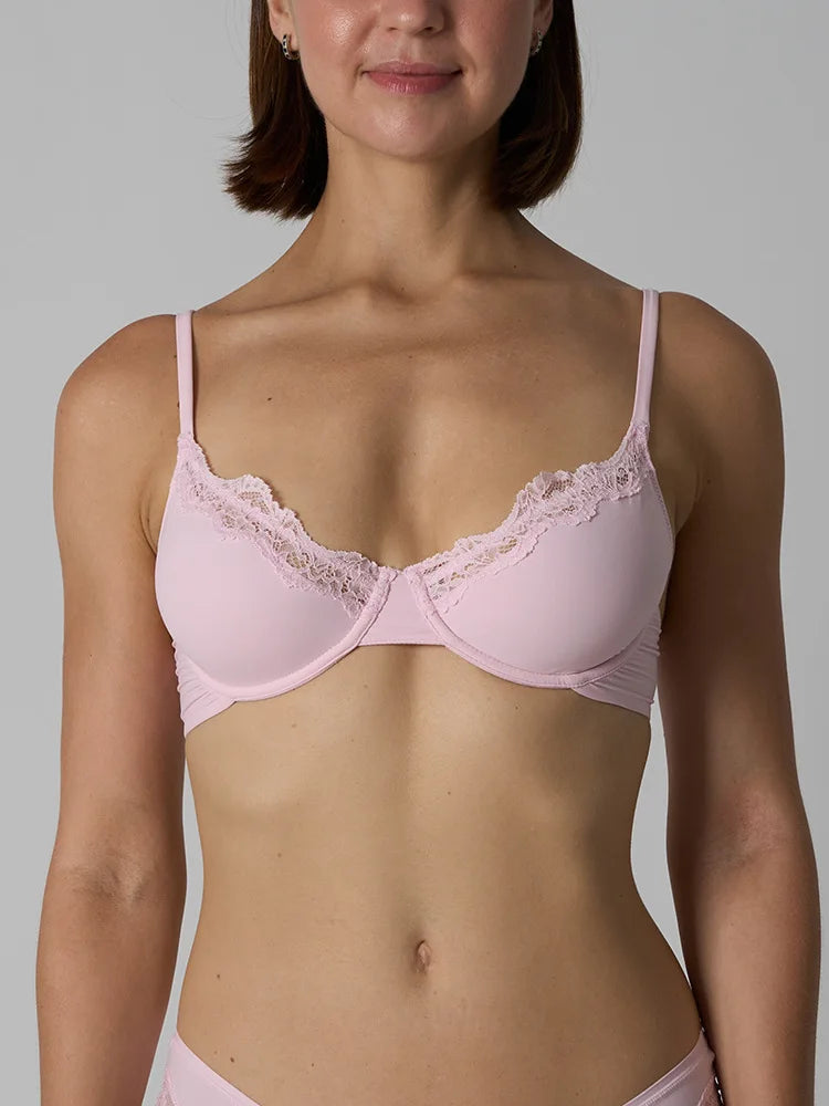 Lace Underwire Bra for Women – French Style, No Padding, Elegant Lift & Support, Comfort Fit