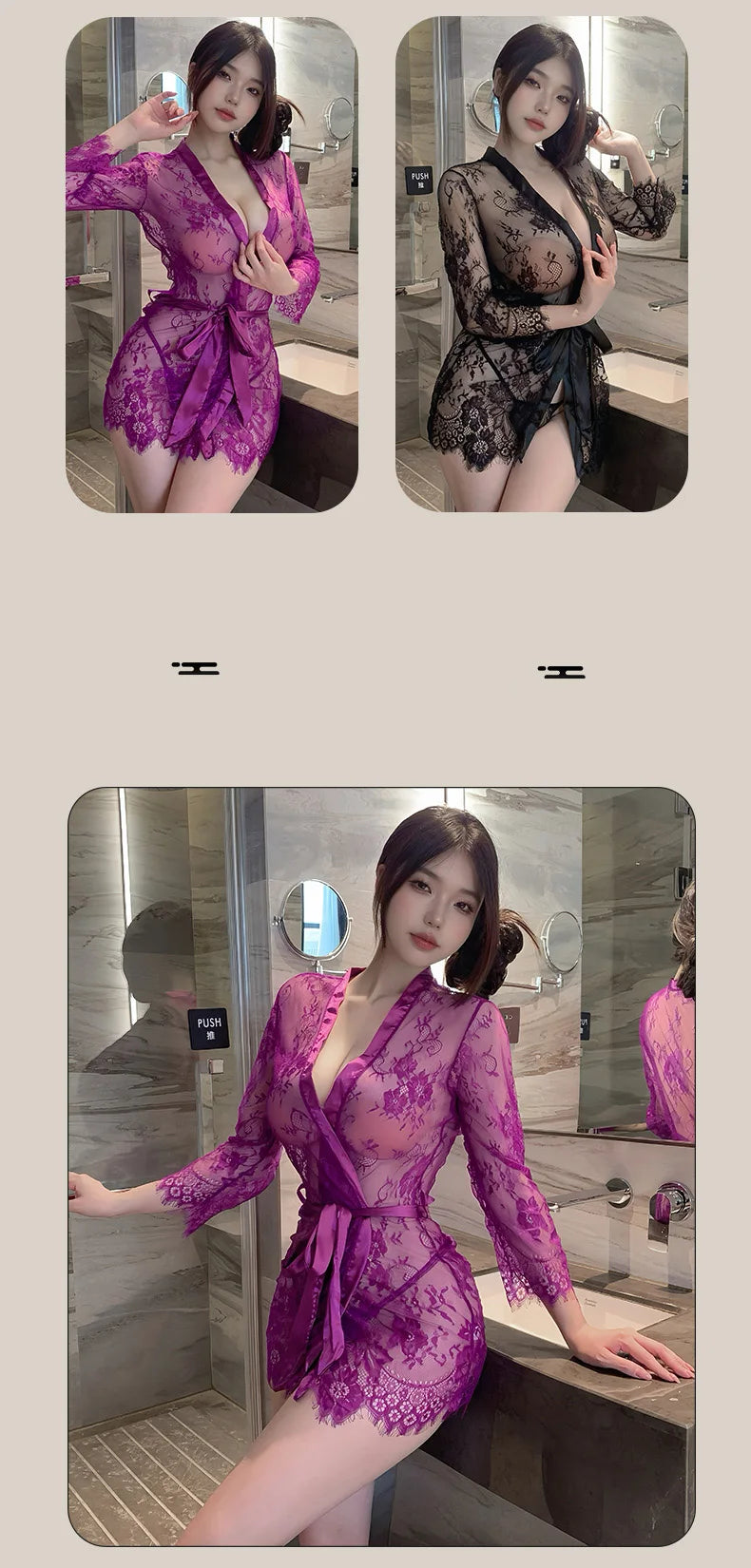 Sexy lingerie lace sexy women purple perspective seductive long skirt Women's corset Schoolgirl costume Sexual fantasy Sex shop